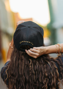 Black Flatbill Trucker Hat