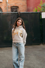 Load image into Gallery viewer, Gold HOPE Ladies BONE Crop Hoodie