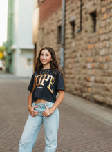 Load image into Gallery viewer, Gold HOPE Ladies Heavy Crop Tee