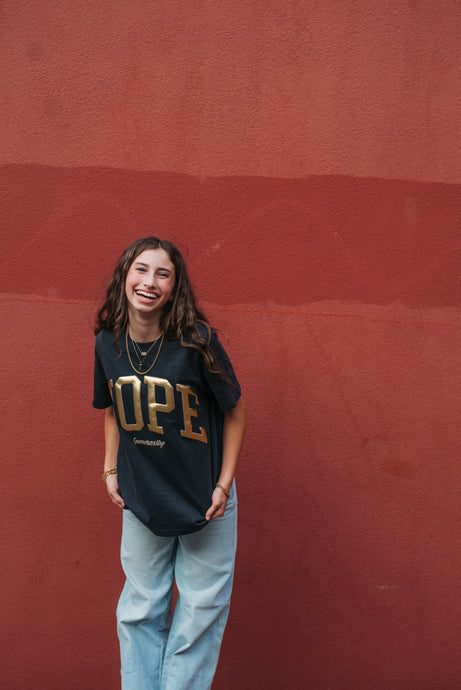 Gold HOPE Ladies Heavy Short Sleeve Tee
