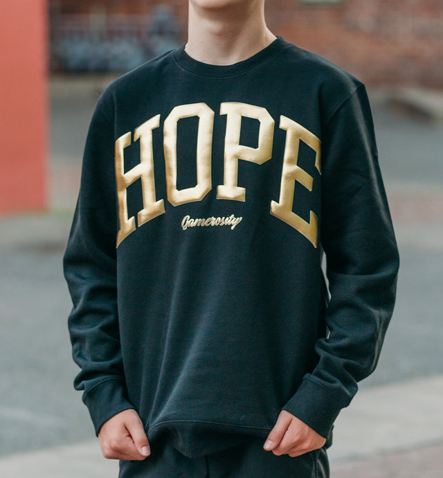 Gold HOPE Unisex Crewneck