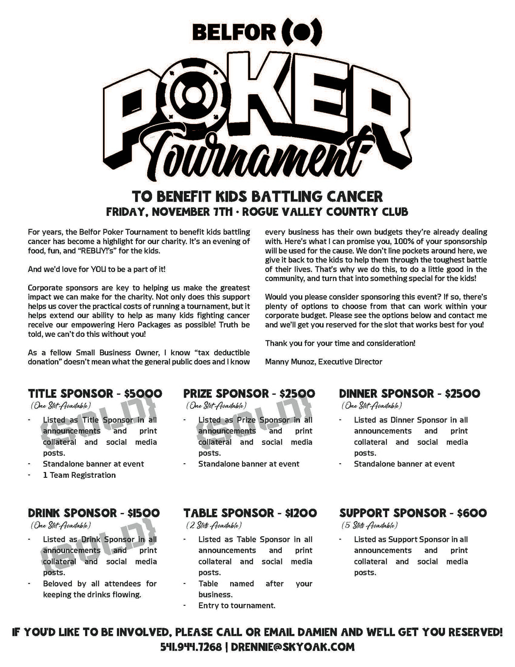 Gamerosity Poker Tournament Sponsor Donation